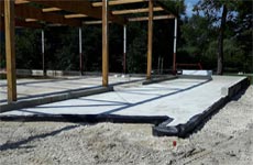 Die Fundamente werden gegossen