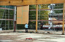 Die Fundamente werden gegossen