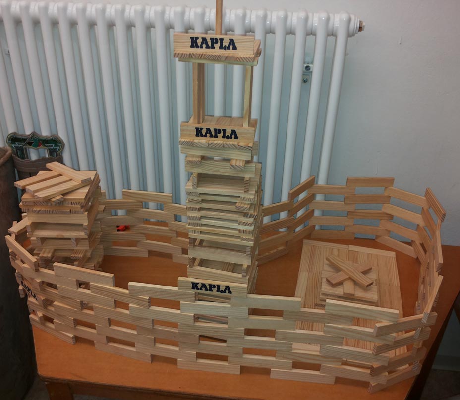 Boot aus Kapla-Klötzen